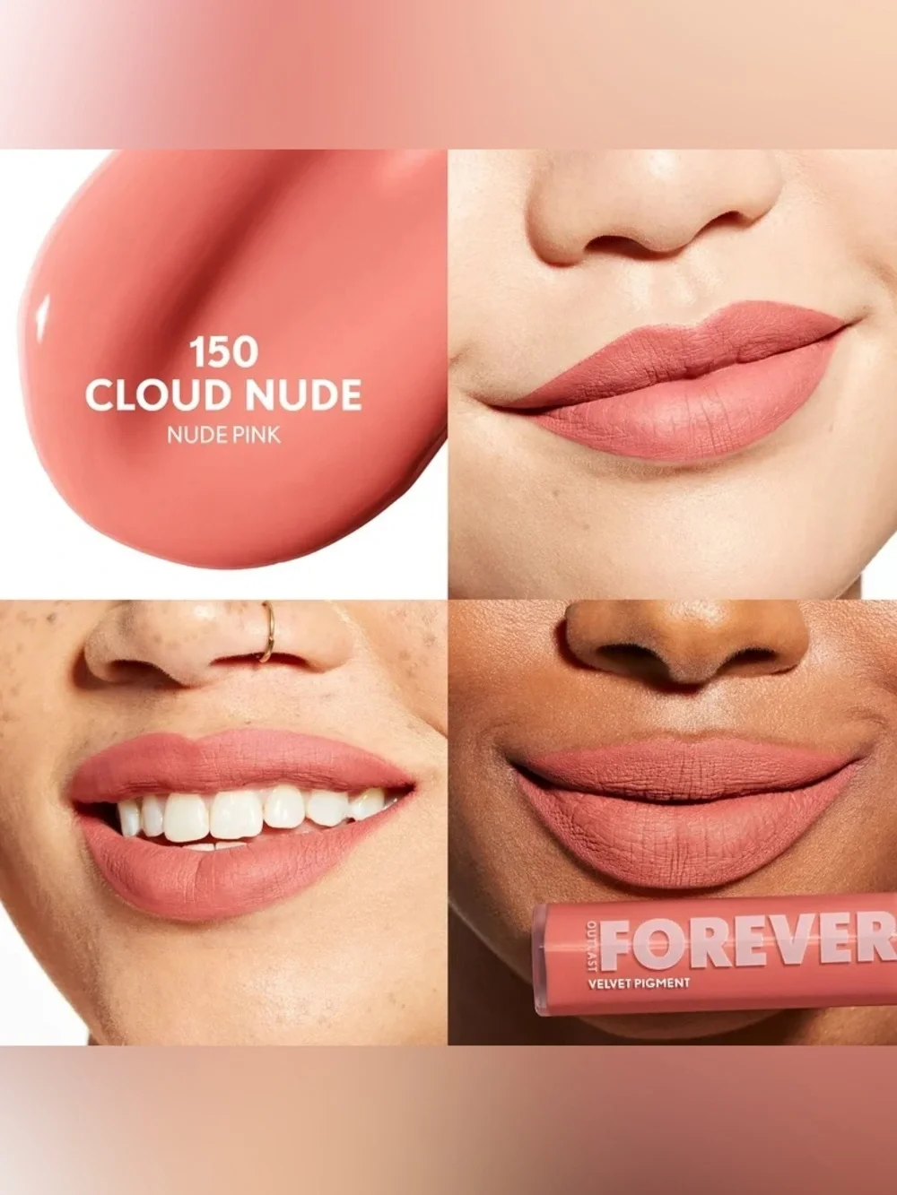 COVERGIRL Outlast Forever Velvet Pigment Matte Lipstick - Cloud Nude, NEW